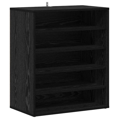 Shoe Cabinet Black Oak 23.62 x 13.78 x 27.56 in Engineered Wood