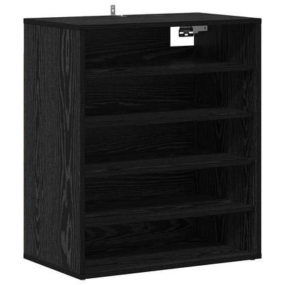 Shoe Cabinet Black Oak 23.62 x 13.78 x 27.56 in Engineered Wood