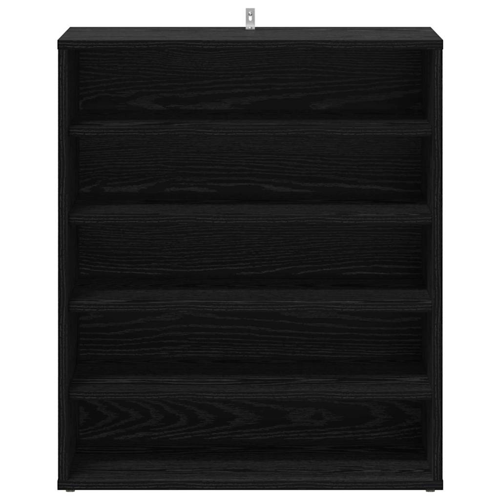 Shoe Cabinet Black Oak 23.62 x 13.78 x 27.56 in Engineered Wood