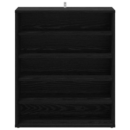 Shoe Cabinet Black Oak 23.62 x 13.78 x 27.56 in Engineered Wood