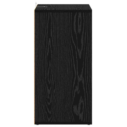 Shoe Cabinet Black Oak 23.62 x 13.78 x 27.56 in Engineered Wood