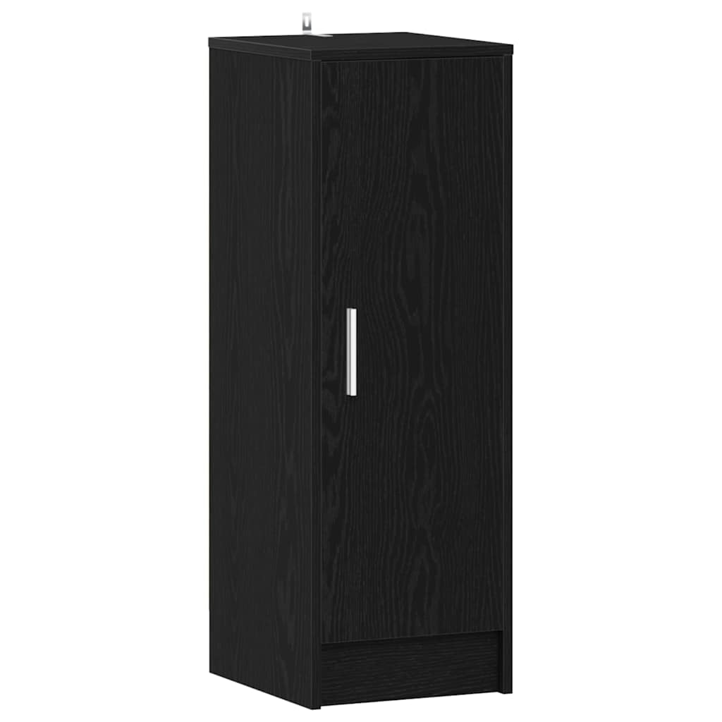 Shoe Cabinet Black Oak 12.60 x 13.78 x 36.22 in Engineered Wood