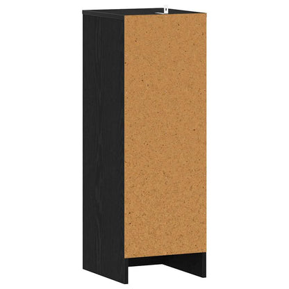 Shoe Cabinet Black Oak 12.60 x 13.78 x 36.22 in Engineered Wood
