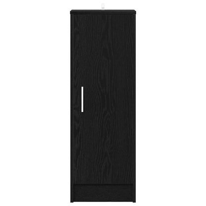 Shoe Cabinet Black Oak 12.60 x 13.78 x 36.22 in Engineered Wood