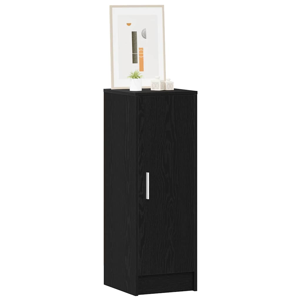 Shoe Cabinet Black Oak 12.60 x 13.78 x 36.22 in Engineered Wood