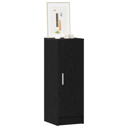 Shoe Cabinet Black Oak 12.60 x 13.78 x 36.22 in Engineered Wood