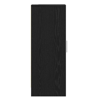 Shoe Cabinet Black Oak 12.60 x 13.78 x 36.22 in Engineered Wood