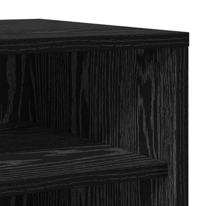 Shoe Cabinet Black Oak 12.60 x 13.78 x 27.56 in Engineered Wood