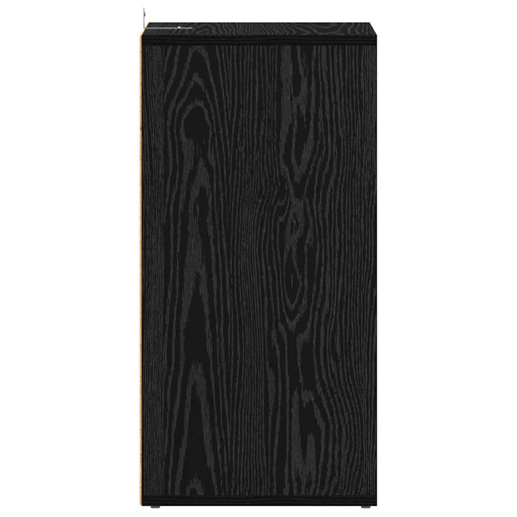 Shoe Cabinet Black Oak 12.60 x 13.78 x 27.56 in Engineered Wood