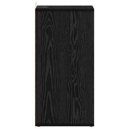 Shoe Cabinet Black Oak 12.60 x 13.78 x 27.56 in Engineered Wood