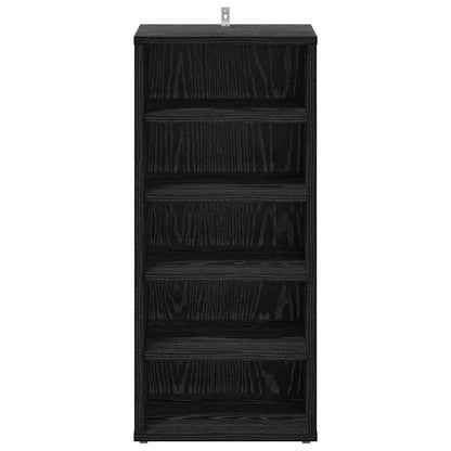 Shoe Cabinet 2 pcs Black Oak 12.60 x 13.78 x 27.56 in