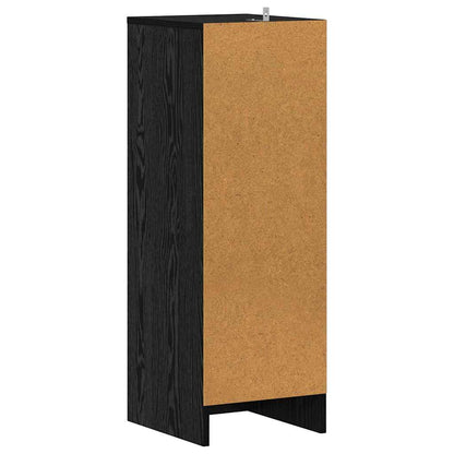 Shoe Cabinet Black Oak 12.60 x 13.78 x 35.43 in Engineered Wood