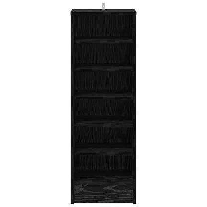 Shoe Cabinet Black Oak 12.60 x 13.78 x 35.43 in Engineered Wood