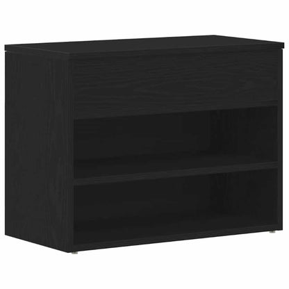 Shoe Bench Black Oak 23.62 x 11.81 x 17.72 in Engineered Wood
