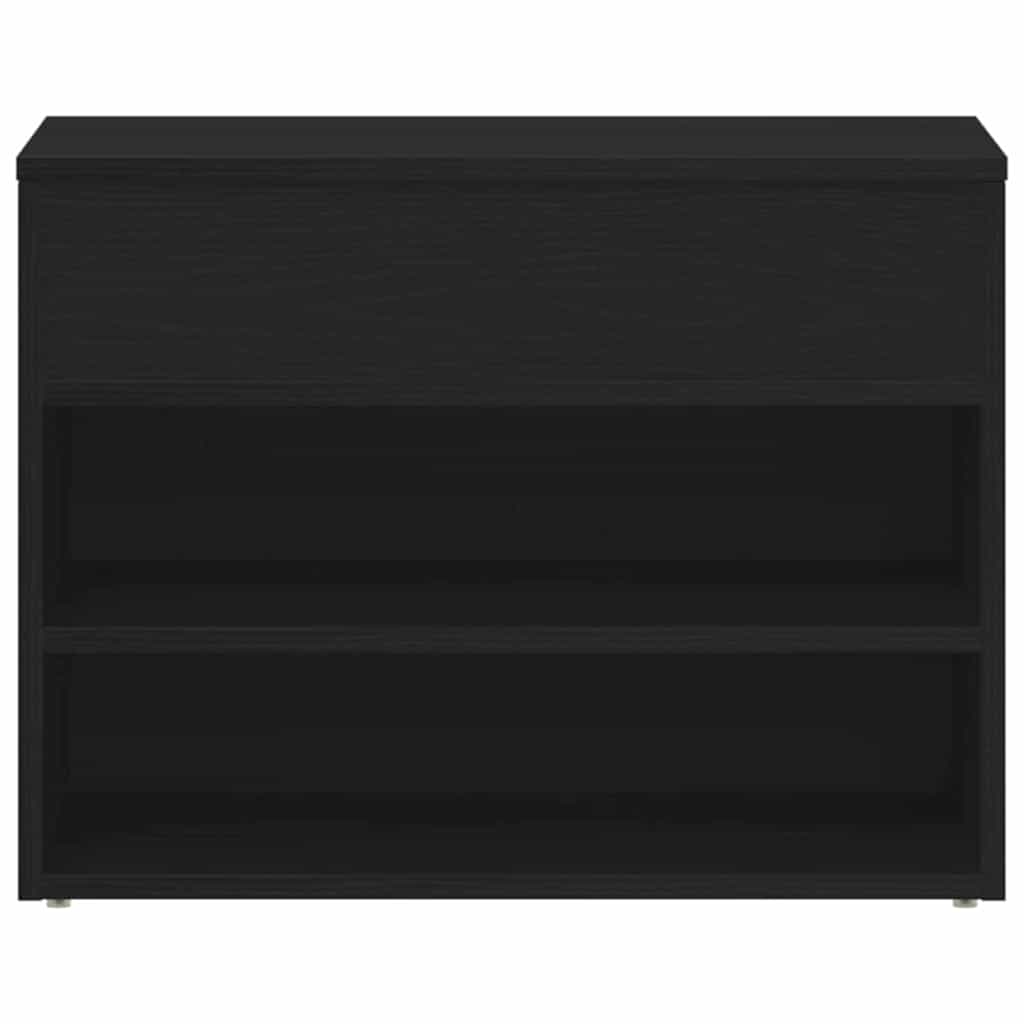 Shoe Bench Black Oak 23.62 x 11.81 x 17.72 in Engineered Wood