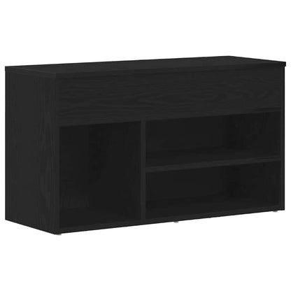 Shoe Bench Black Oak 31.50 x 11.81 x 17.72 in Engineered Wood