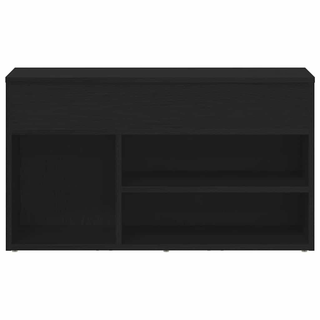 Shoe Bench Black Oak 31.50 x 11.81 x 17.72 in Engineered Wood