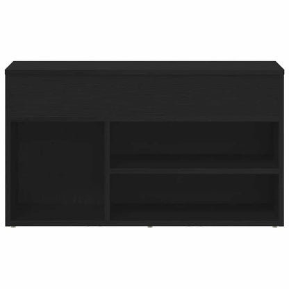 Shoe Bench Black Oak 31.50 x 11.81 x 17.72 in Engineered Wood