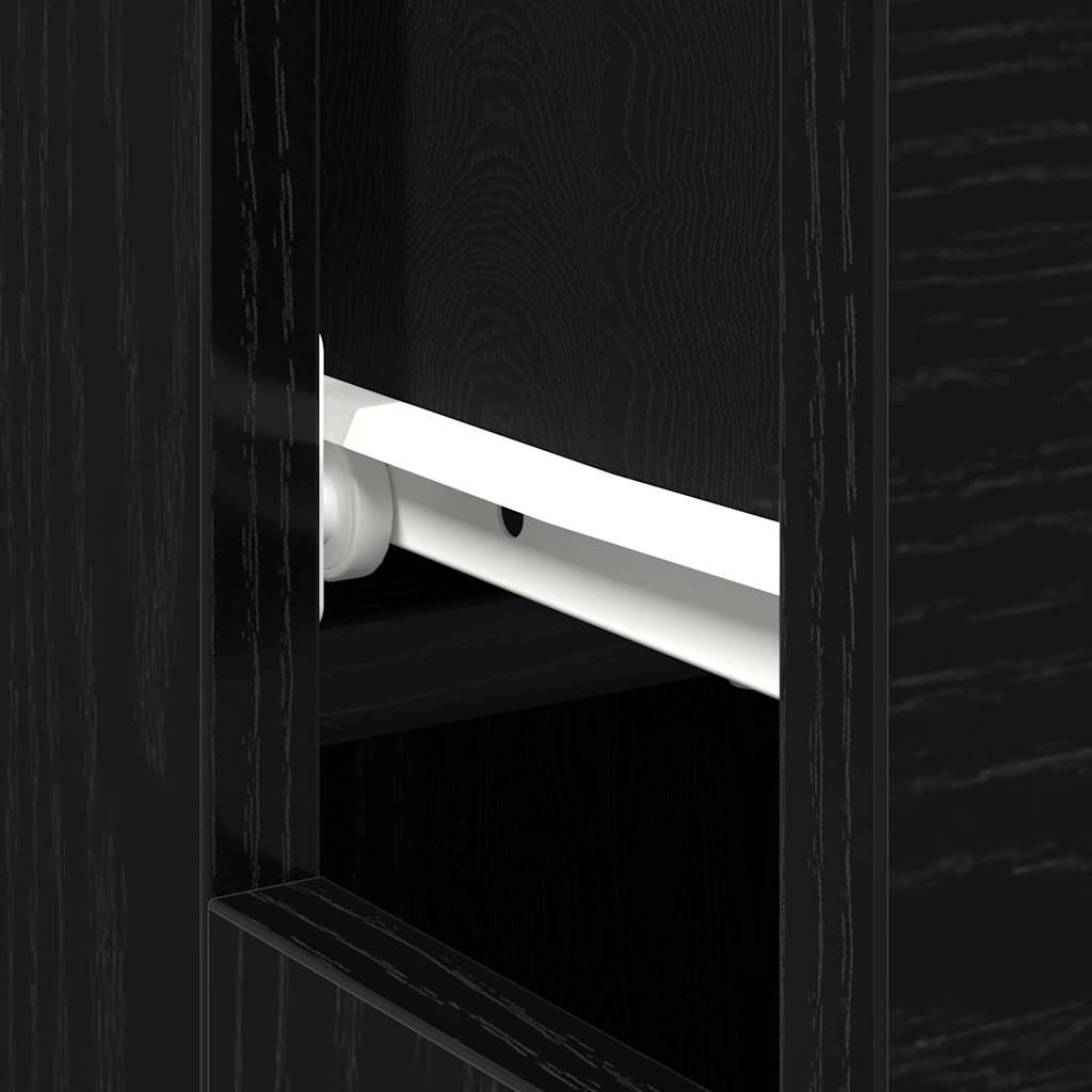 Desk Black Oak 39.37 x 19.69 x 29.53 in Engineered Wood