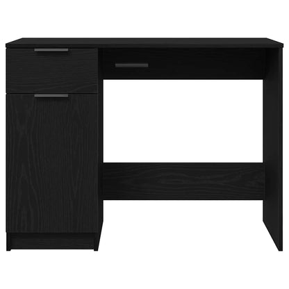 Desk Black Oak 39.37 x 19.69 x 29.53 in Engineered Wood