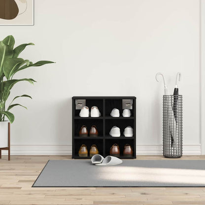 Shoe Cabinet Black Oak 20.47 x 11.81 x 19.88 in Engineered Wood