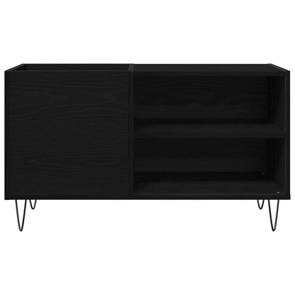 Record Cabinet with Shelf Black Oak 33.46 x 14.96 x 18.90 in