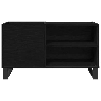 Record Cabinet with Shelf Black Oak 33.46 x 14.96 x 18.90 in