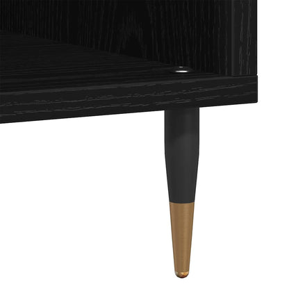 Record Cabinet with Shelf Black Oak 39.37 x 14.96 x 18.90 in