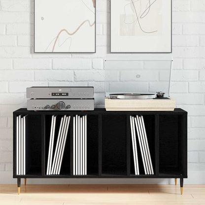 Record Cabinet with Shelf Black Oak 39.37 x 14.96 x 18.90 in