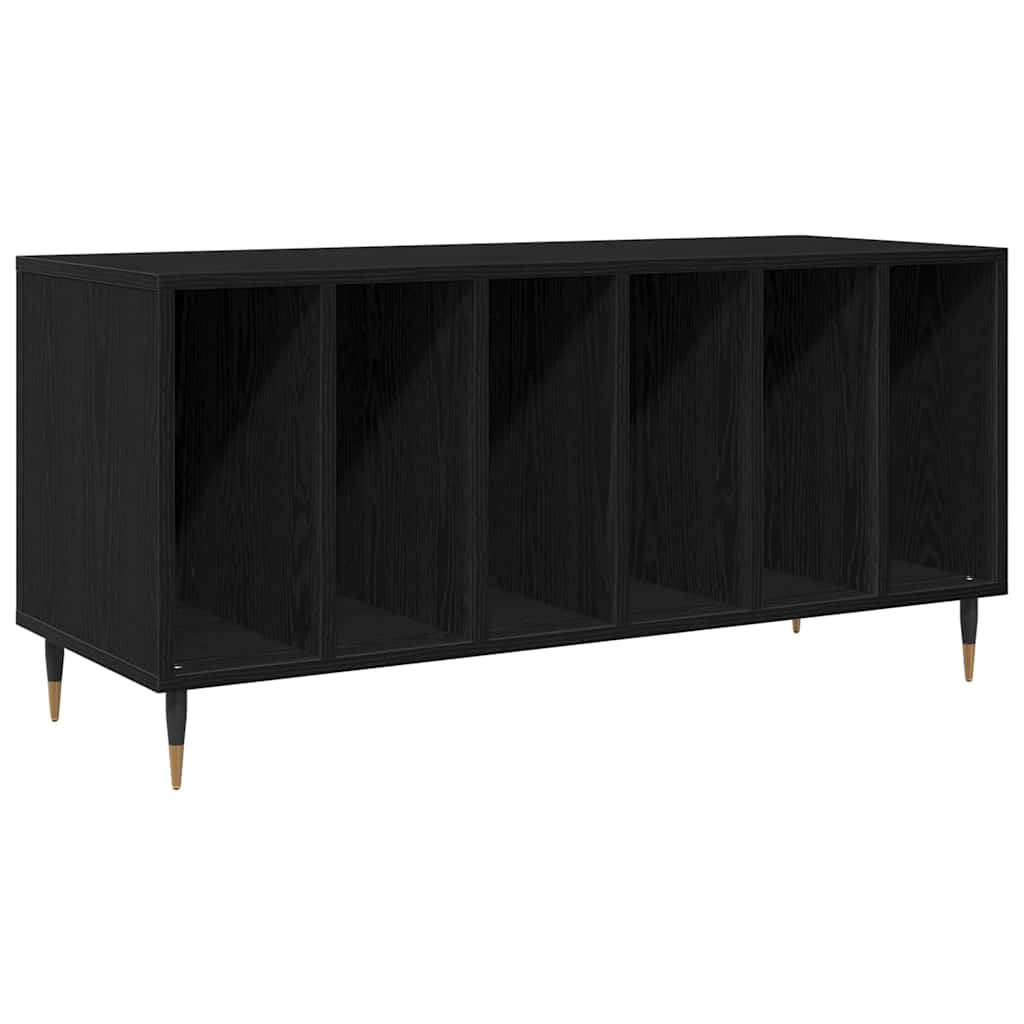 Record Cabinet with Shelf Black Oak 39.37 x 14.96 x 18.90 in