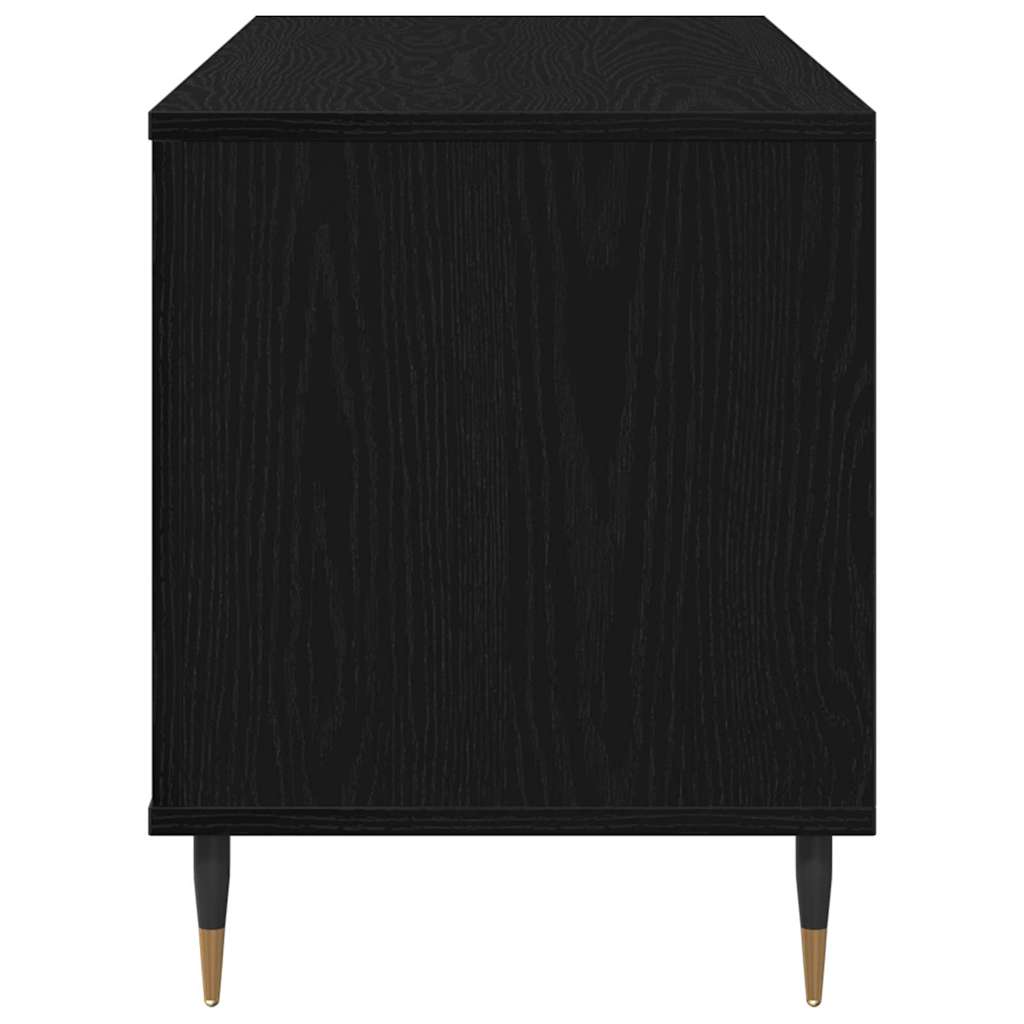 Record Cabinet with Shelf Black Oak 39.37 x 14.96 x 18.90 in