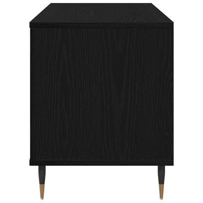 Record Cabinet with Shelf Black Oak 39.37 x 14.96 x 18.90 in