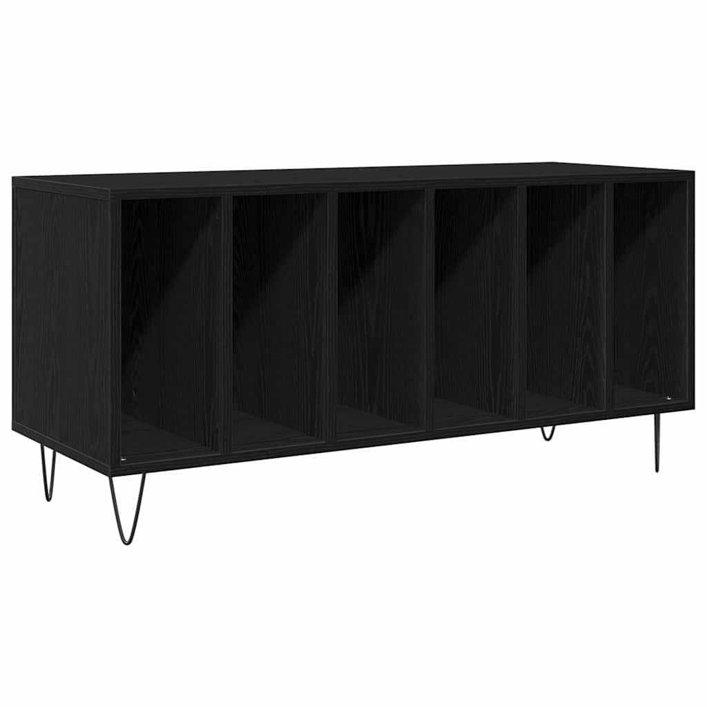 Record Cabinet with Shelf Black Oak 39.37 x 14.96 x 18.90 in