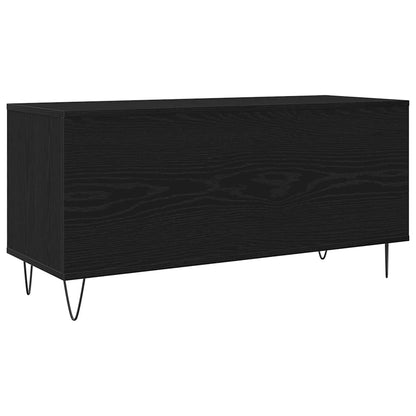 Record Cabinet with Shelf Black Oak 39.37 x 14.96 x 18.90 in