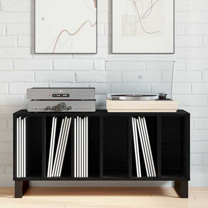 Record Cabinet with Shelf Black Oak 39.37 x 14.96 x 18.90 in