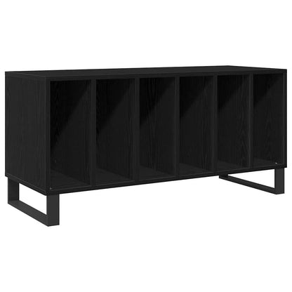 Record Cabinet with Shelf Black Oak 39.37 x 14.96 x 18.90 in