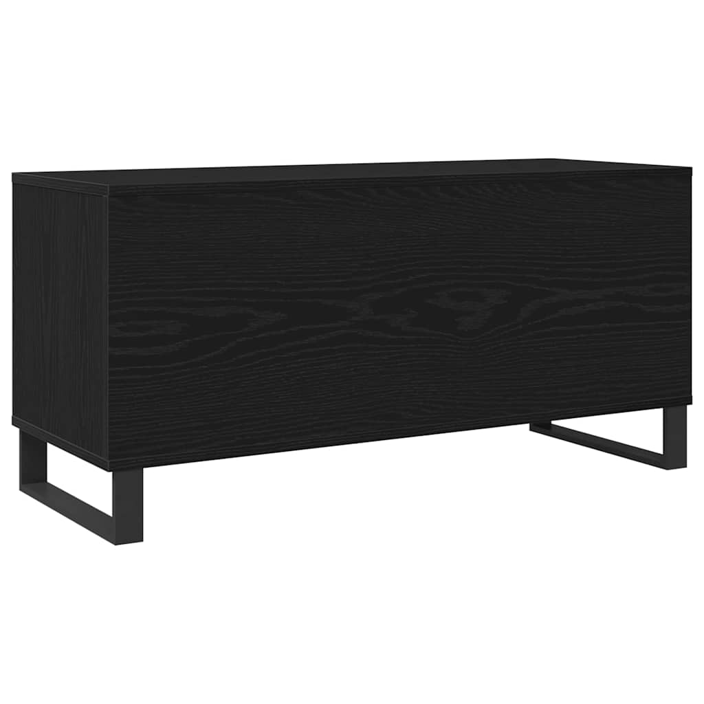 Record Cabinet with Shelf Black Oak 39.37 x 14.96 x 18.90 in