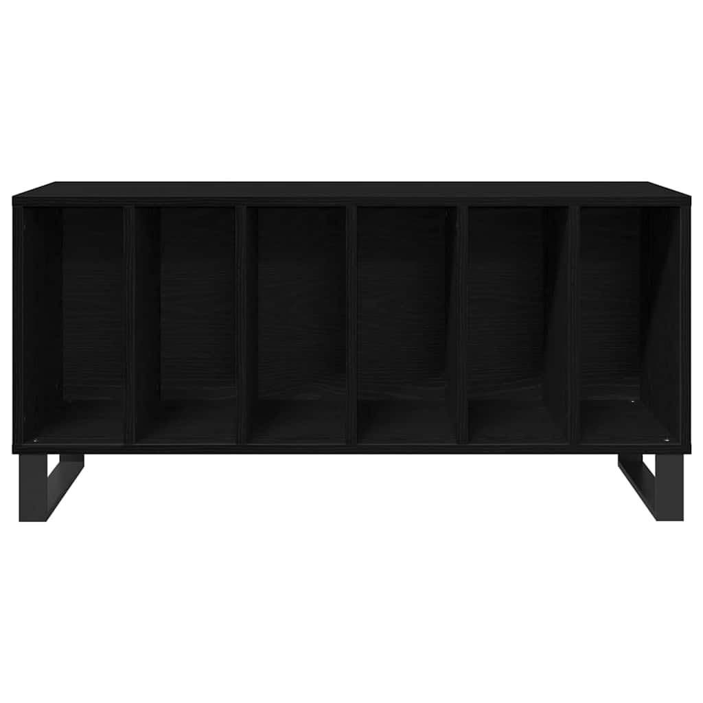 Record Cabinet with Shelf Black Oak 39.37 x 14.96 x 18.90 in