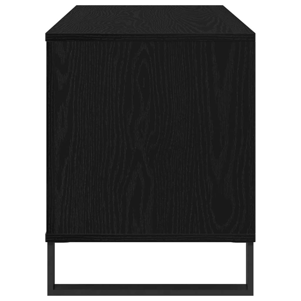 Record Cabinet with Shelf Black Oak 39.37 x 14.96 x 18.90 in