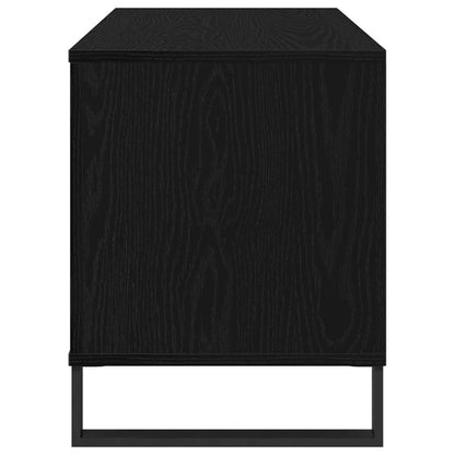 Record Cabinet with Shelf Black Oak 39.37 x 14.96 x 18.90 in