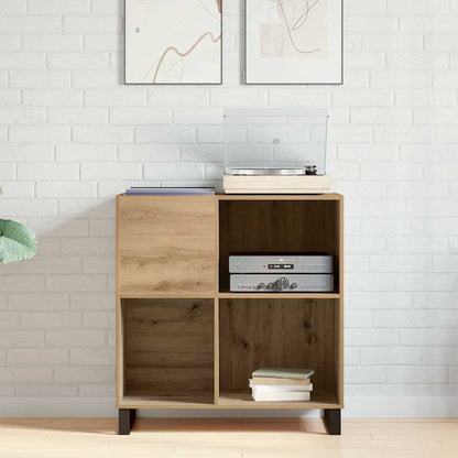 Record Cabinet with Shelf Artisan oak 33.46 x 14.96 x 35.04 in