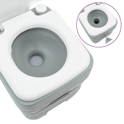 Camping Toilet Gray 41.5 x 36.5 x 42 cm Plastic