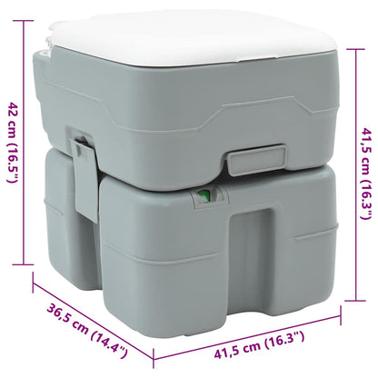 Camping Toilet Gray 41.5 x 36.5 x 42 cm Plastic