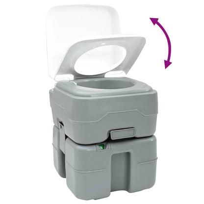 Camping Set 2 pcs Gray 50.5 x 33 x 103 cm Plastic