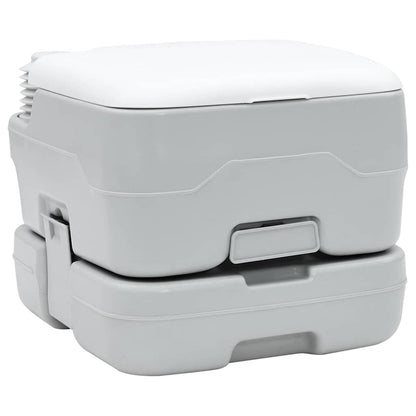 Camping Toilet 2 pcs Grey and White 50.5 x 33 x 103 cm