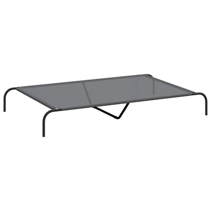 Elevated Dog Bed Gray 59.1"x35.4"x7.9" Textilene and Steel