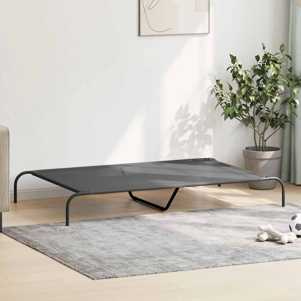 Elevated Dog Bed Gray 59.1"x35.4"x7.9" Textilene and Steel