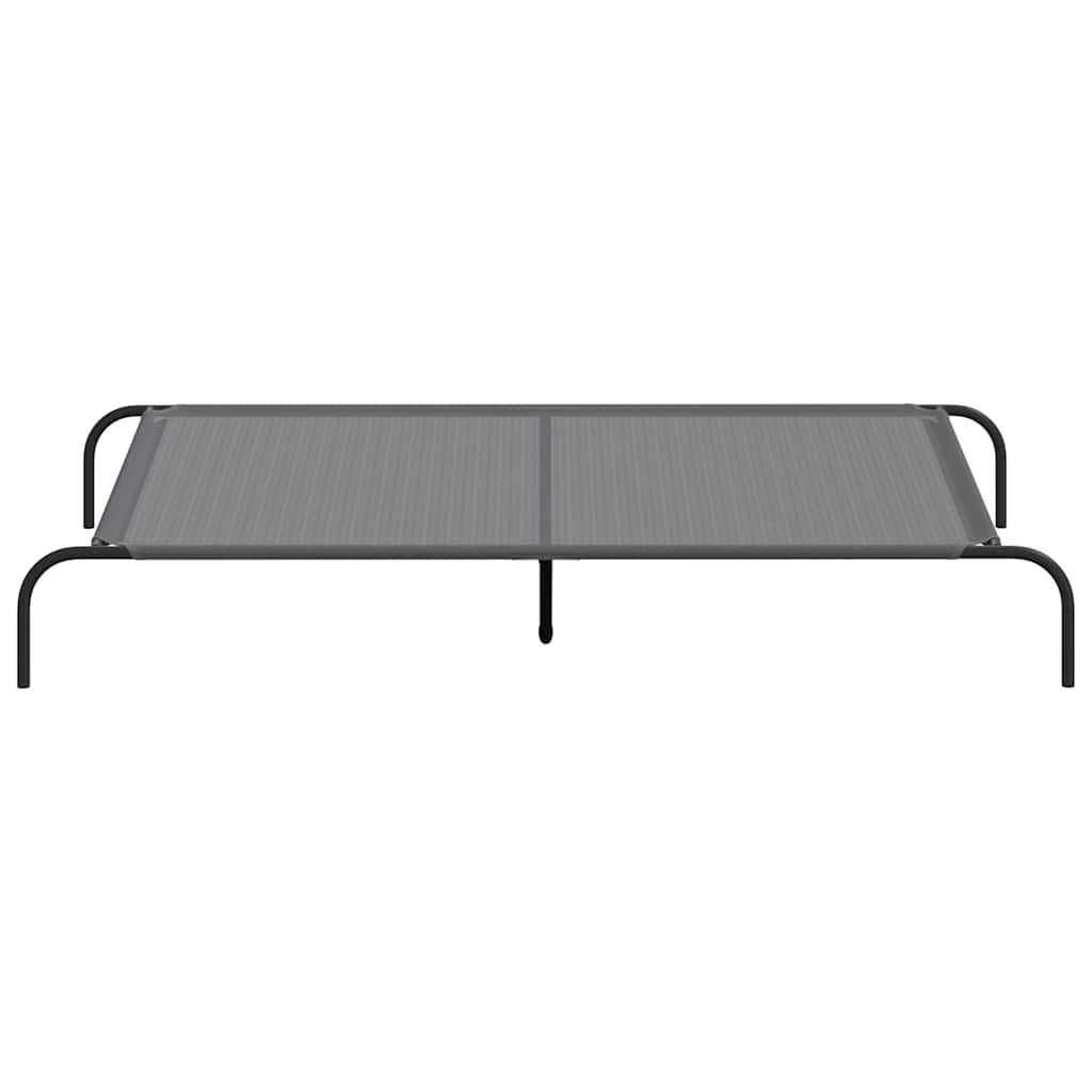 Elevated Dog Bed Gray 59.1"x35.4"x7.9" Textilene and Steel