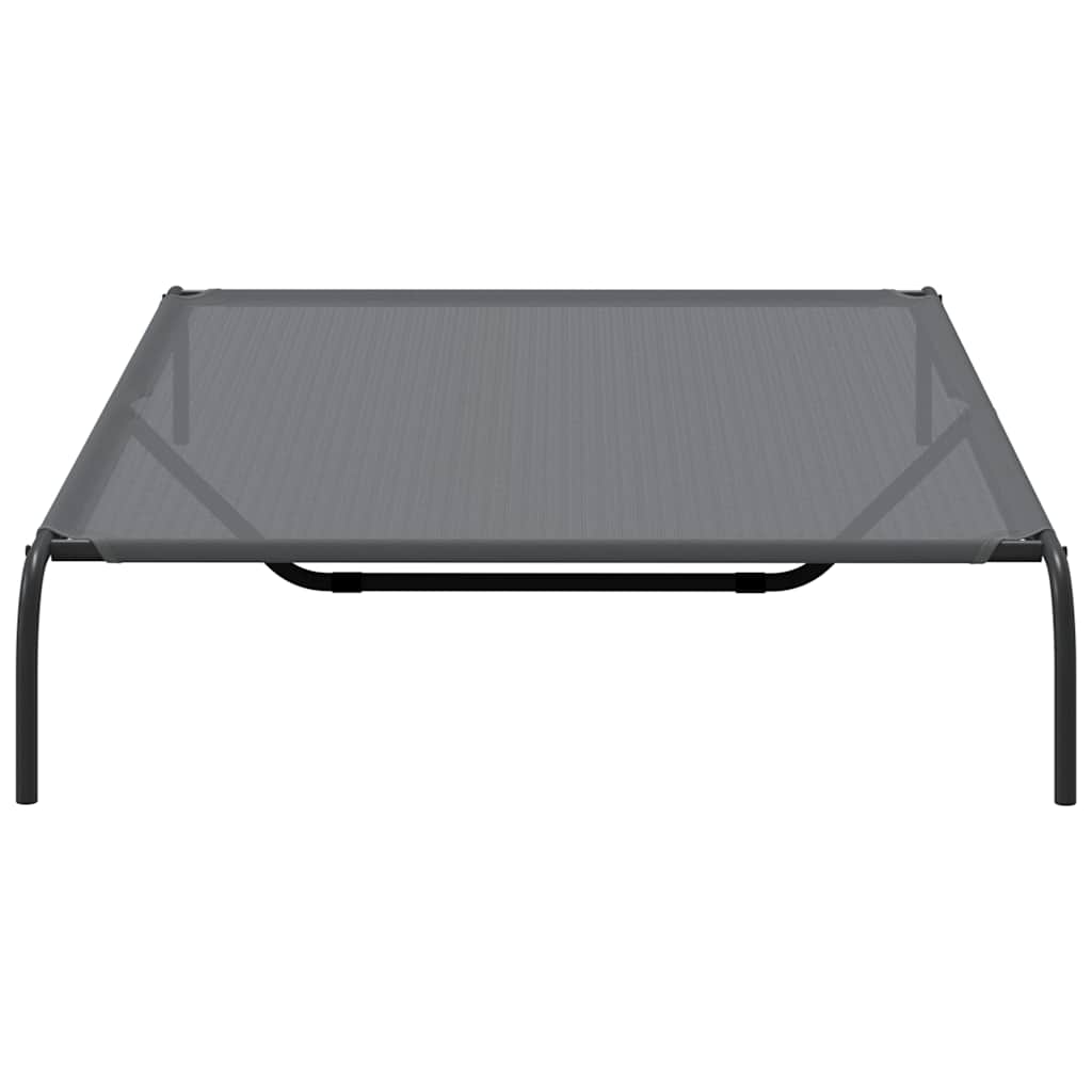 Elevated Dog Bed Gray 59.1"x35.4"x7.9" Textilene and Steel