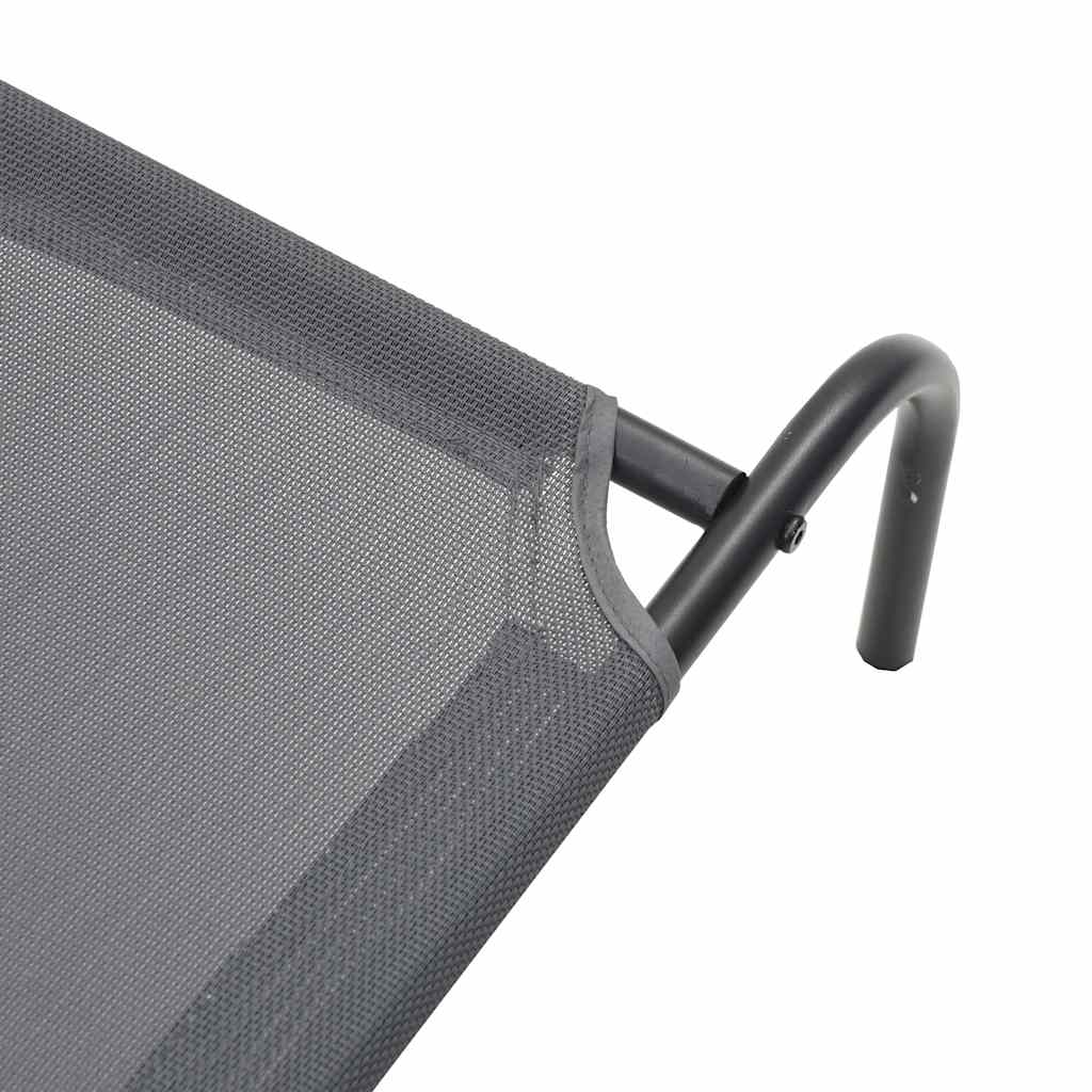 Elevated Dog Bed Gray 59.1"x35.4"x7.9" Textilene and Steel